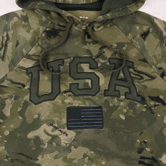 Under Armour X Project Rock Men's Camo Pullover Veteran's Day USA Hoodie - Picture 4 of 16